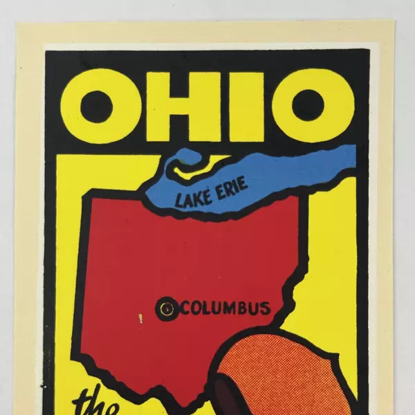 Vintage Ohio The Buckeye State Water Slide Decal