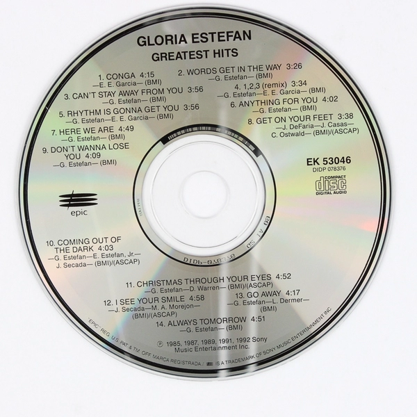 Gloria Estefan Greatest Hits 1992 Music CD Epic 