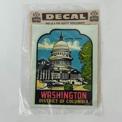 Washington D.C. Vintage Style Travel Decal Vinyl Sticker Luggage Label