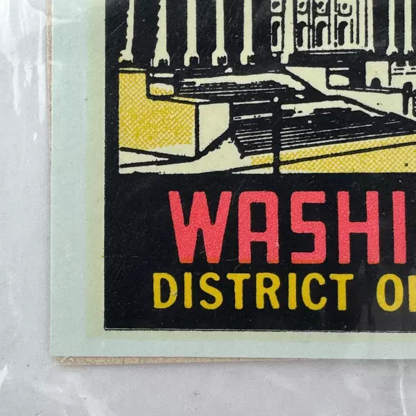 Washington D.C. Vintage Style Travel Decal Vinyl Sticker Luggage Label