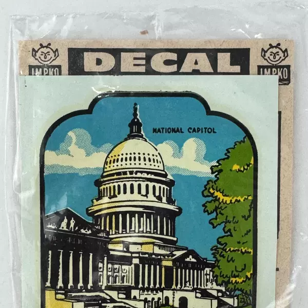 Washington D.C. Vintage Style Travel Decal Vinyl Sticker Luggage Label