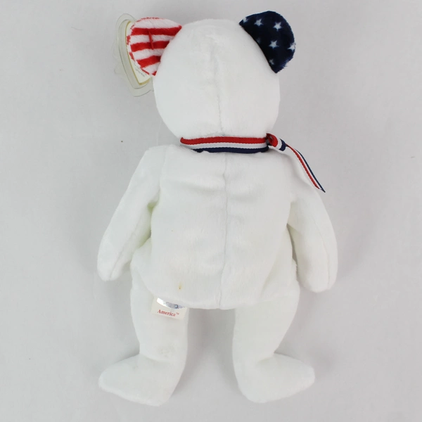 TY Beanie Babies America 2002 White Bear 9/11 Remembrance W/ Tag Plush Doll Toy