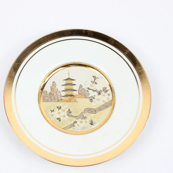 Hamilton Collection Japanese Floral Calender Spring Cherry Blossoms Plate COA