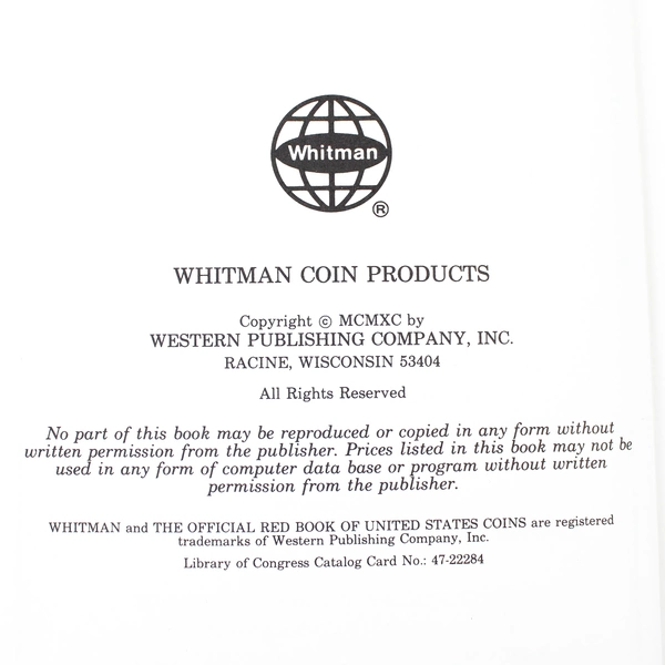 A Guide Book Of United States Coins The Official Red Book 44th Edition 1991