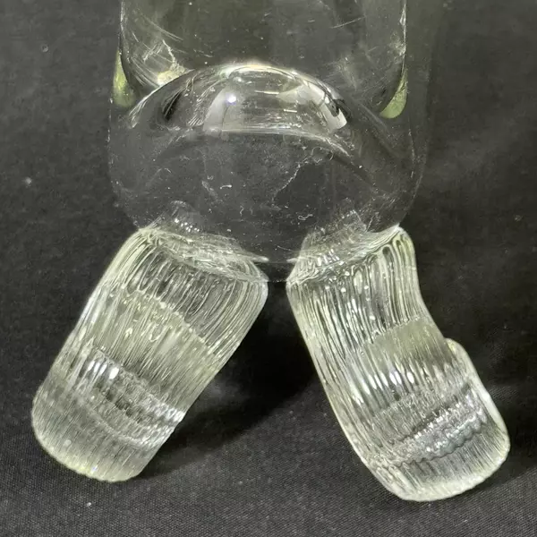 Sven Jensen Krosno Poland Handblown Crystal Horn Pilsner Beer Glass Monogrammed