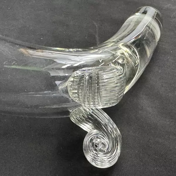 Sven Jensen Krosno Poland Handblown Crystal Horn Pilsner Beer Glass Monogrammed