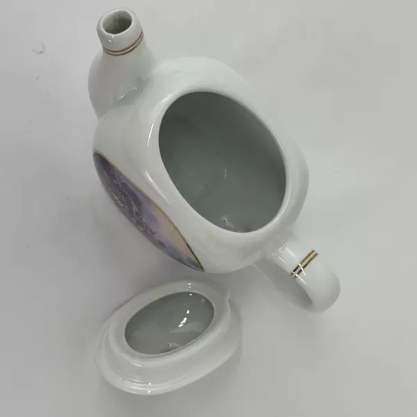 1980's Thomas Kinkade Teleflora Home Is Where The Heart Is Teapot Gold Trim