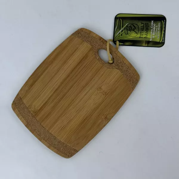 Totally Bamboo Cutting & Serving Board 9.5" x 7.5" Durable Wood Kitchen Prep