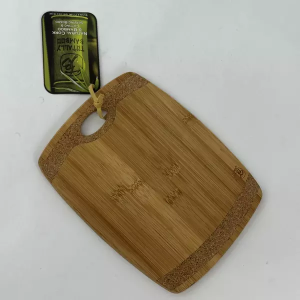Totally Bamboo Cutting & Serving Board 9.5" x 7.5" Durable Wood Kitchen Prep