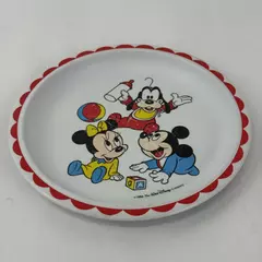 Vintage 1984 Walt Disney Company Baby Mickey Mouse Minnie Goofy Plate