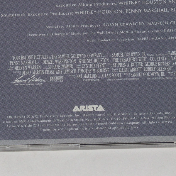 Whitney Houston The Preacher's Wife The Original Soundtrack 1996 Music CD