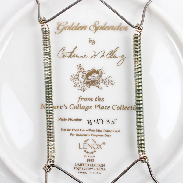 Lenox Nature's Collage Plate Collection Golden Splendor by Catherine Mcclung '92