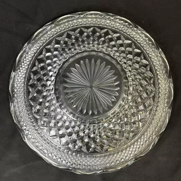 Vintage Anchor Hocking Wexford 14” Shallow Round Serving Bowl