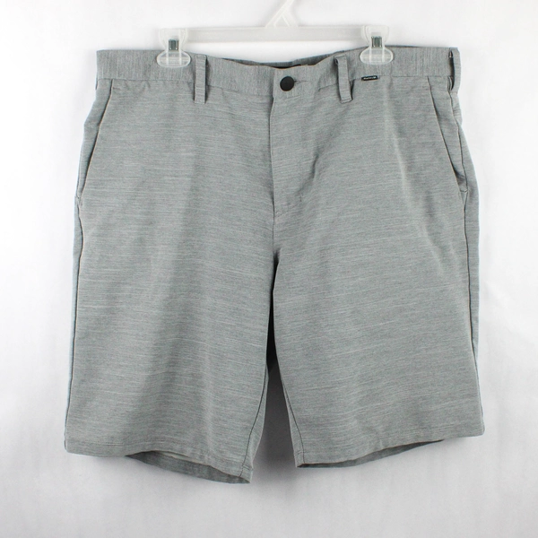 Hurley Gray Flat-Front Bermuda Shorts Men's Size 36