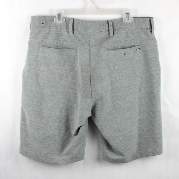 Hurley Gray Flat-Front Bermuda Shorts Men's Size 36