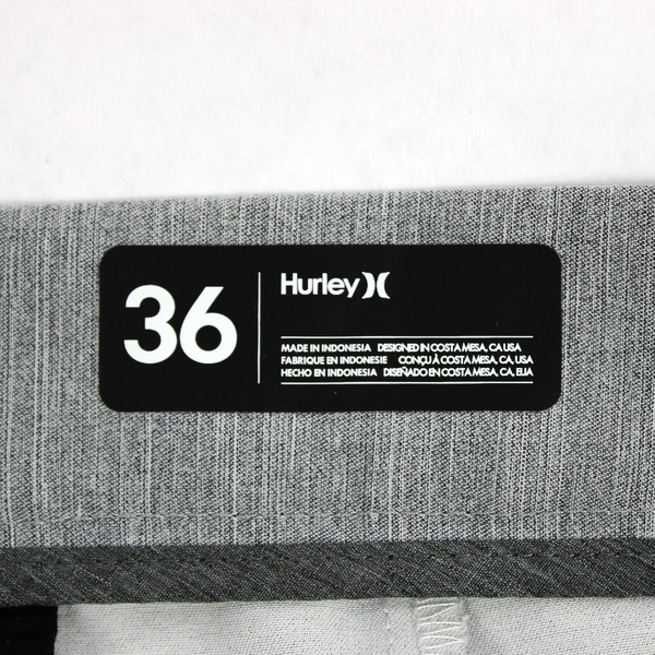 Hurley Gray Flat-Front Bermuda Shorts Men's Size 36
