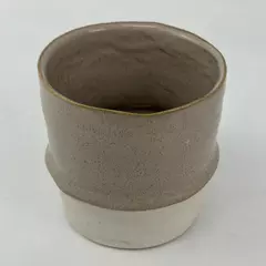 Two-Toned Tapered Ceramic Pot 4-3/4 Inch Decorative Planter