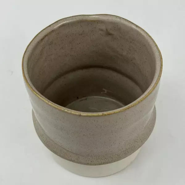 Two-Toned Tapered Ceramic Pot 4-3/4 Inch Decorative Planter