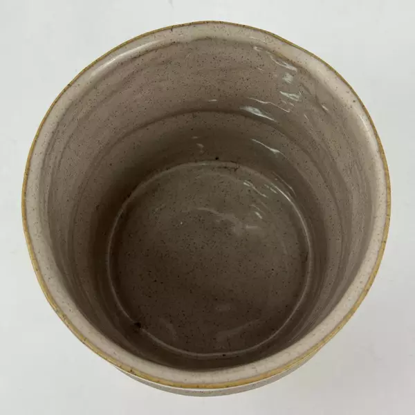 Two-Toned Tapered Ceramic Pot 4-3/4 Inch Decorative Planter