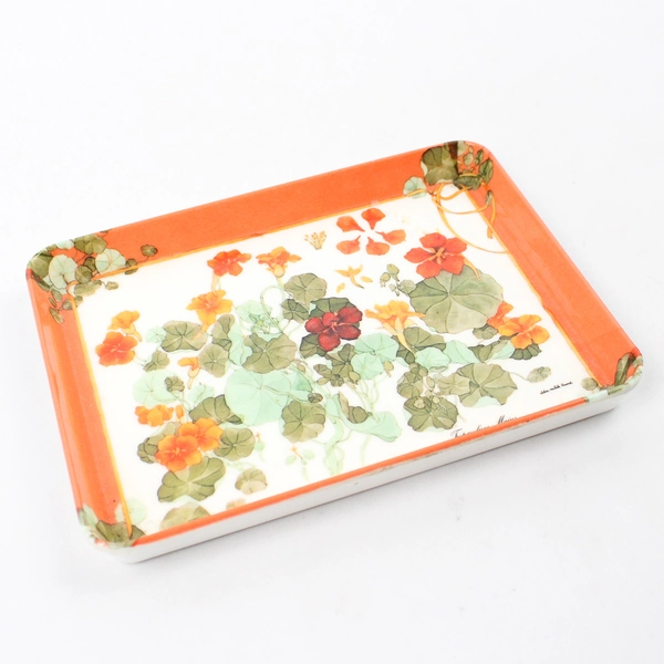 Atelier Trumel Trinket Tray Tropacolum Maius Used Made in Italy Plastic