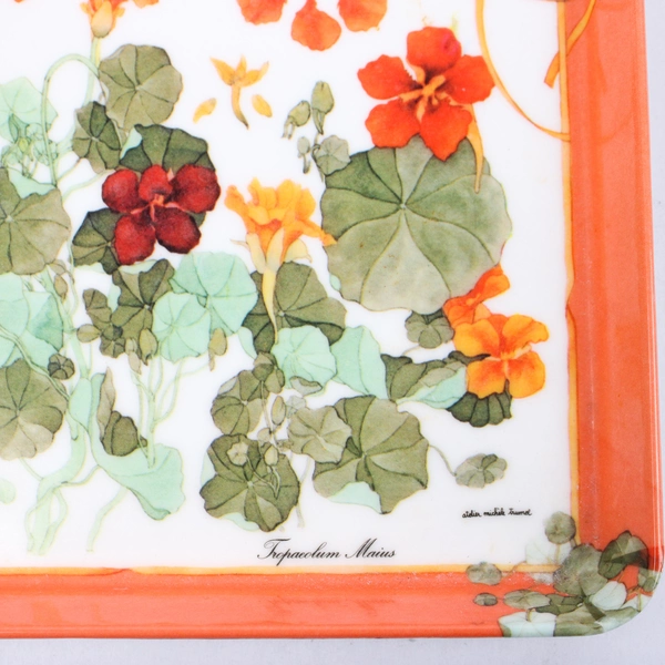 Atelier Trumel Trinket Tray Tropacolum Maius Used Made in Italy Plastic