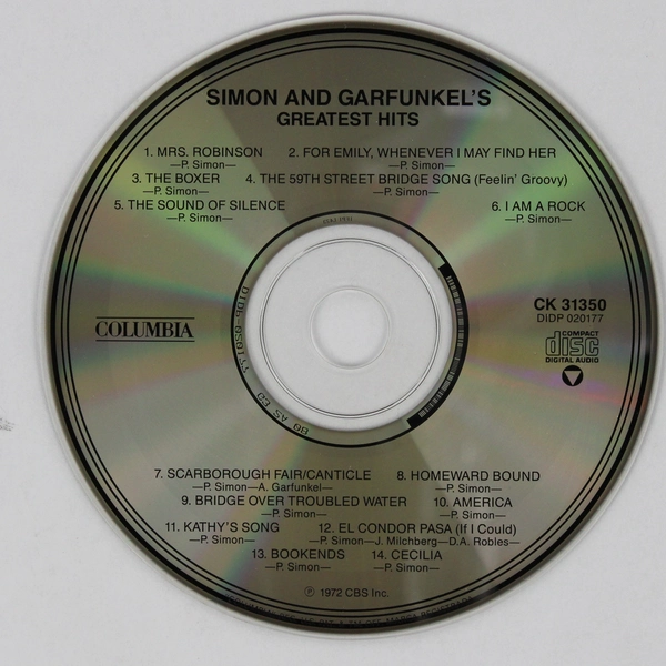 Simon and Garfunkel's Greatest Hits 1972 Music CD Columbia