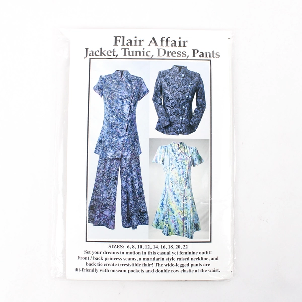 Flair Affair Misses Jacket Tunic Dress Pants Sewing Pattern CNT Uncut