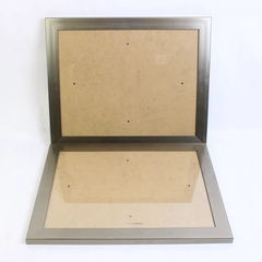 Set of 2 Silver-Tone Wall-Hanging Picture Frames 11" x 14" Photos