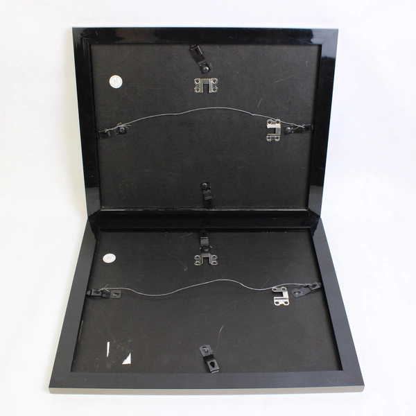 Set of 2 Silver-Tone Wall-Hanging Picture Frames 11" x 14" Photos