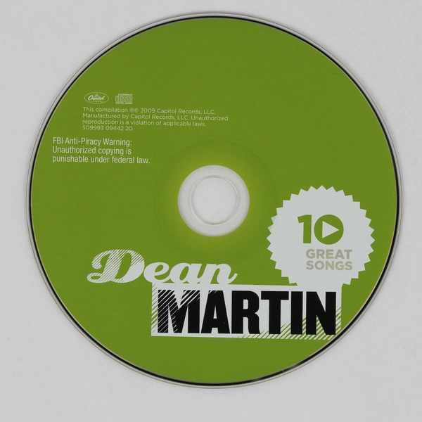 Dean Martin 10 Great Songs 2009 Compilation Capitol Records
