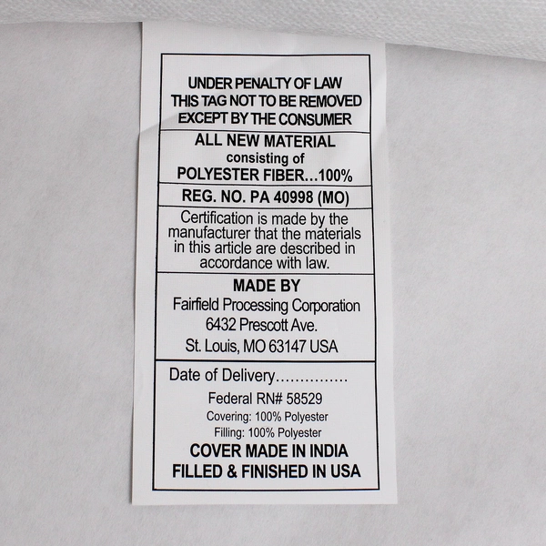 Fairfield Poly-Fil Basic Value Pack of 6 Throw Pillow Inserts 16" x 16"