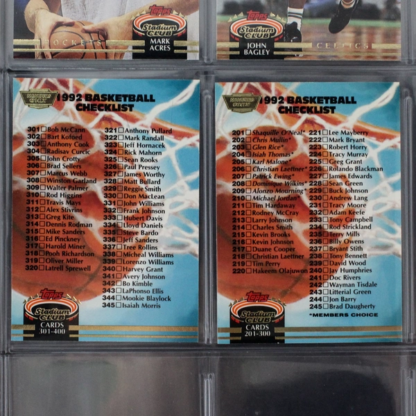 1992-1993 TOPPS Stadium Club Members ONLY Factory Card Set NBA No Beam Teams