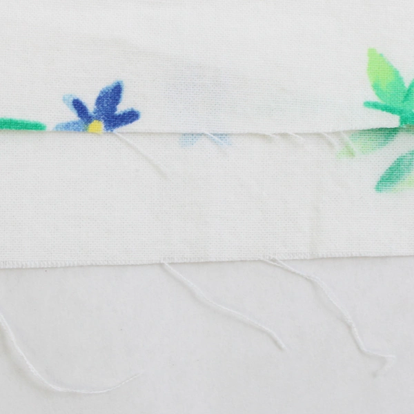 White Quilting Cotton Blue and Red Daisy Print 36" x 1 2/3 Yd