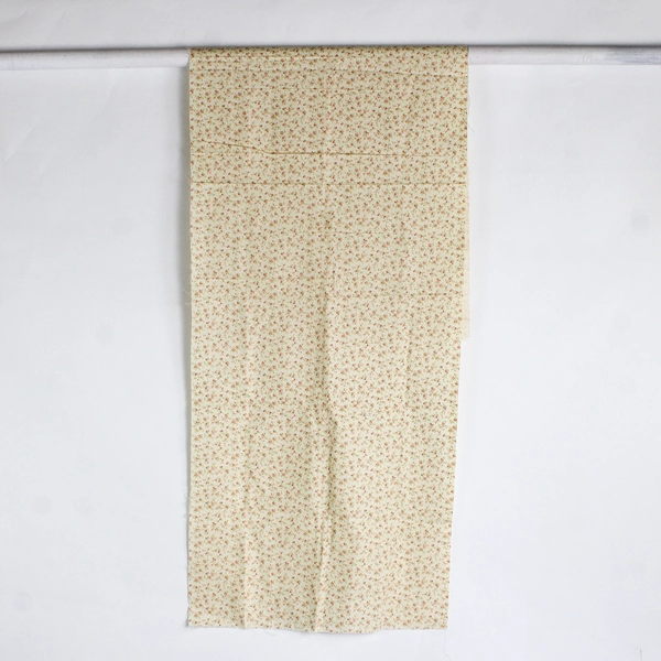 3 Pc Lot Floral Patterned Quilting Fabric Scraps Red and Cream 4+ Yards Total