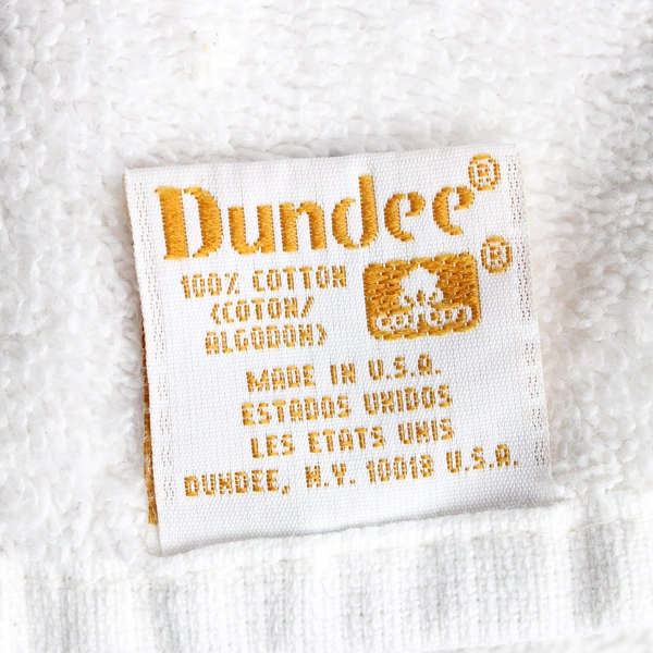 Set of 2 Dundee Plain White Cotton Bath Towels Flawed