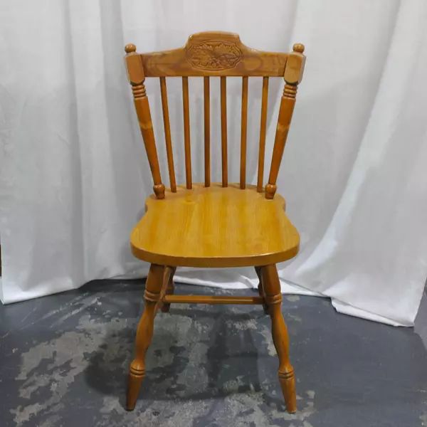North American Furniture Carved Pine Desk and Chair Set 