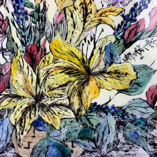 Interior Garden by Jani Hoberg Framed Watercolor Print