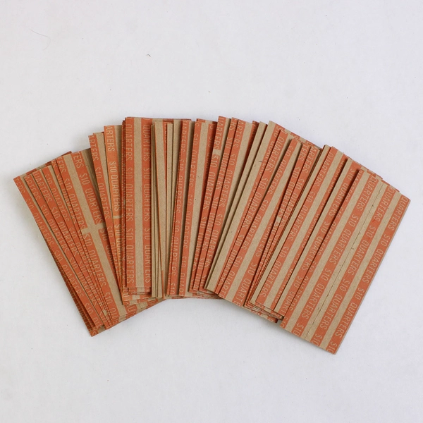 Lot of Vintage Paper Coin Tubes Pennies Nickels Dimes and Quarters