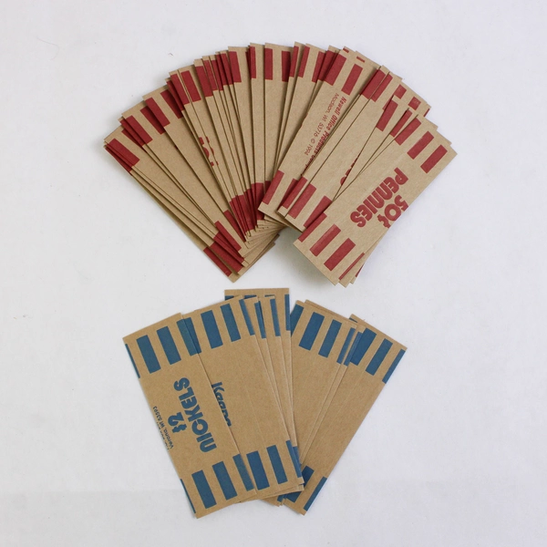 Lot of Vintage Paper Coin Tubes Pennies Nickels Dimes and Quarters