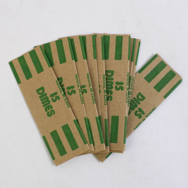 Lot of Vintage Paper Coin Tubes Pennies Nickels Dimes and Quarters