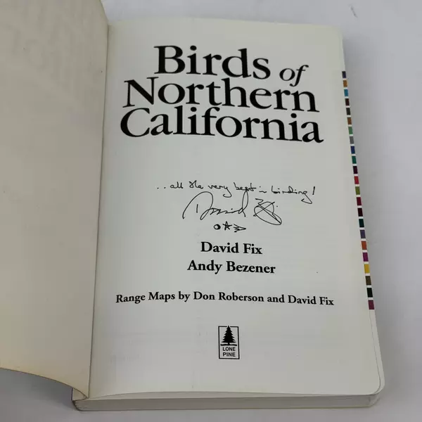 Birds of Northern California by David Fix & Andy Bezener 2000 Trade Paperback