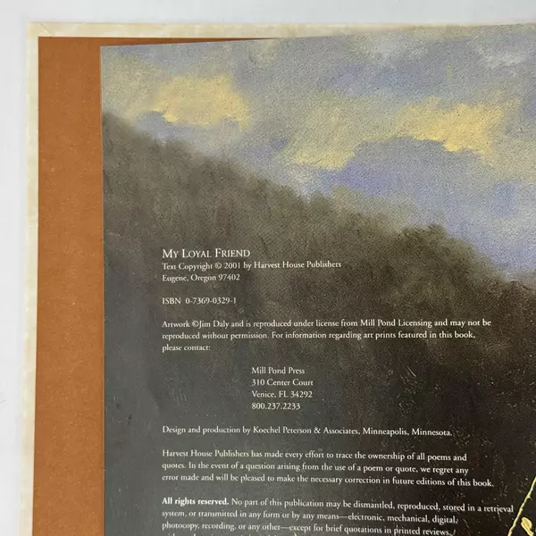 Jim Daly My Loyal Friend Signed S/N Lithograph MINT Collectible Artwork