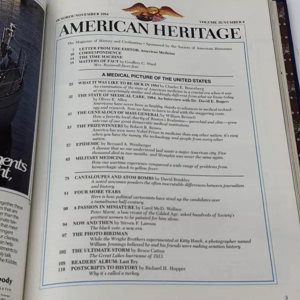 American Heritage Volume 36 Number 6 -Oct Nov 1984 Hardcover