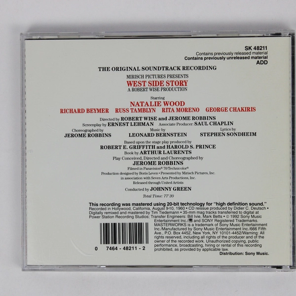 West Side Story The Original Sound Track Recording 1992 Sony Music