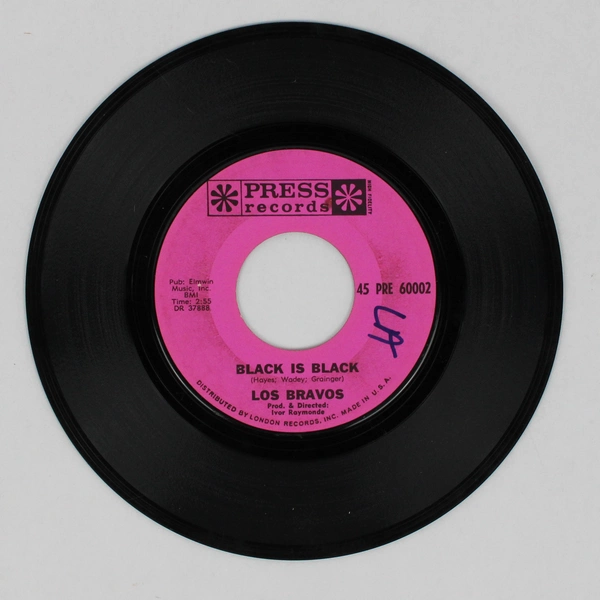 Black is Black and I Want a Name by Los Bravos 45 RPM Record
