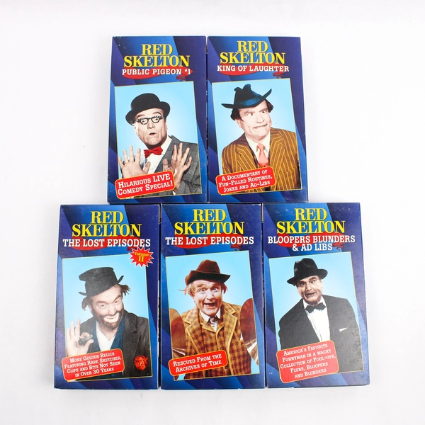 A Legend of Laughter With Red Skeleton VHS Collector’s Set 5 Tapes Vintage