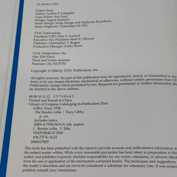 The Border Collie Hardcover by Tracy Libby