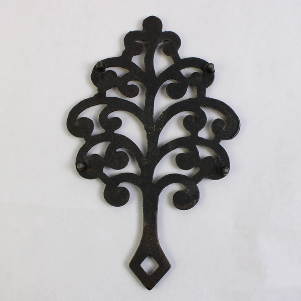 Vintage Unbranded Footed Cast Iron Trivet Hot Plate 8.75" x 5.5"