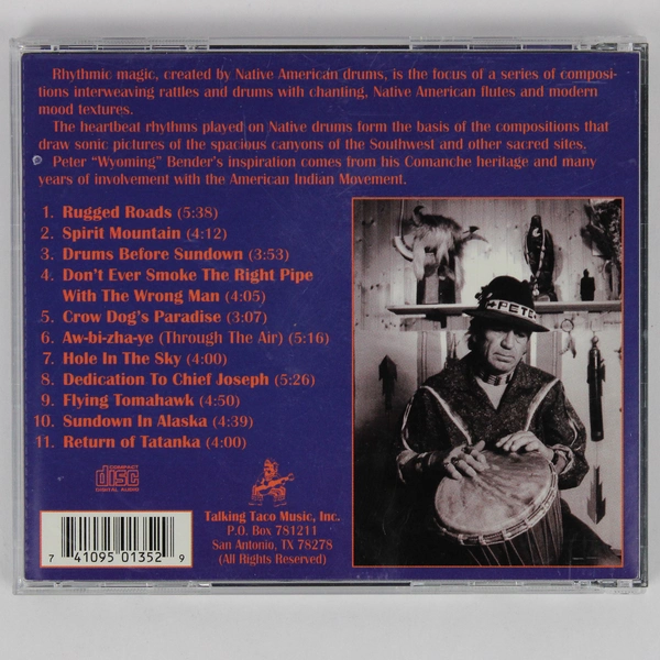 Peter Wyoming Bender's Canyon Drums CD An Exploration of Native Drumming 1998