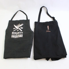 Lot Of 2 Black Bib Aprons Solena & Bounty Of Yamhill County
